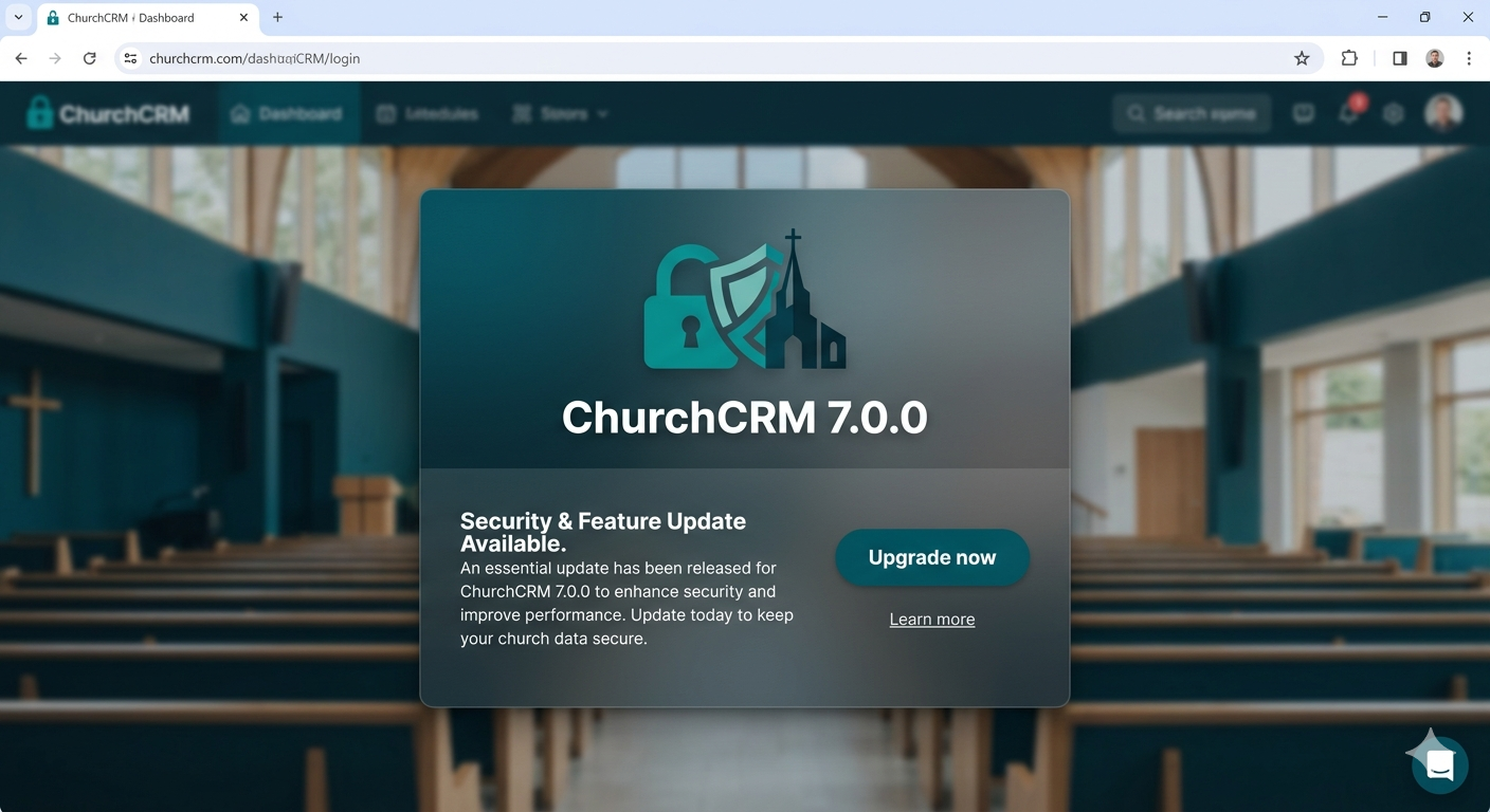 Church administrator securing congregant data
