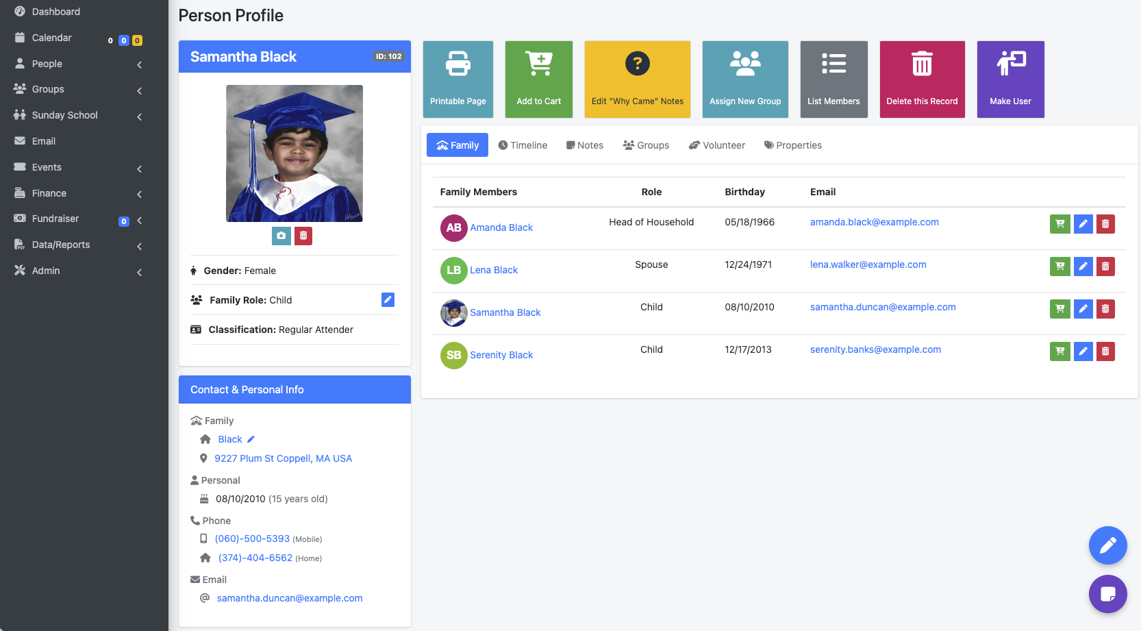 ChurchCRM refreshed interface