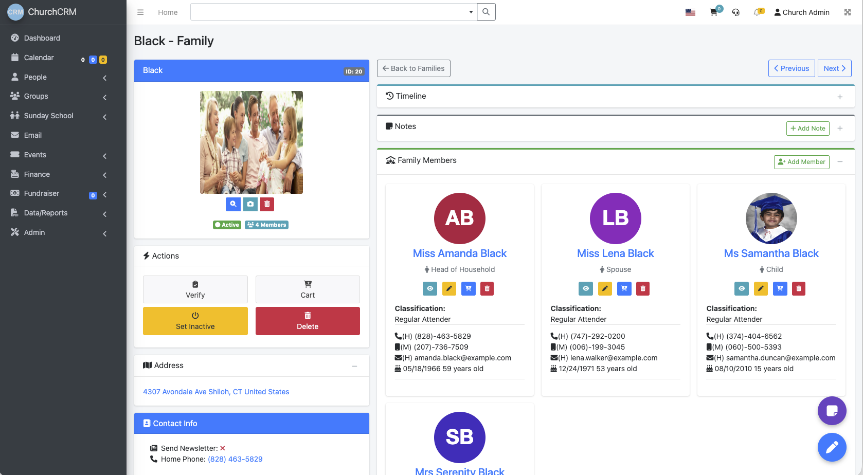 Family view screenshot