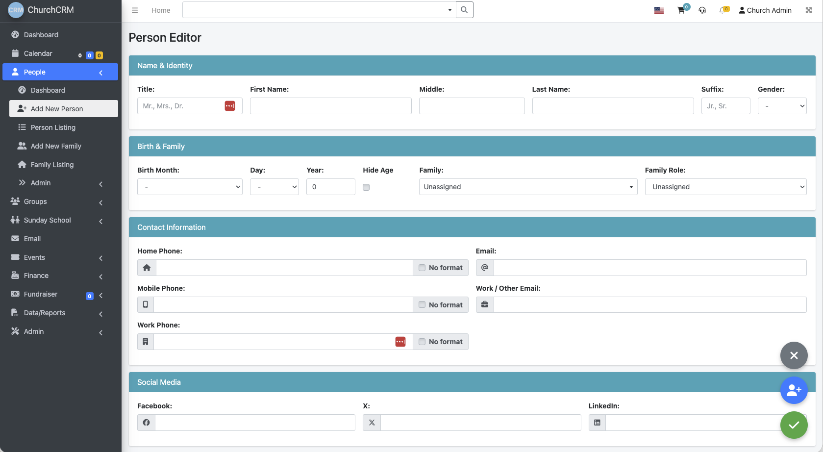 Person editor screenshot